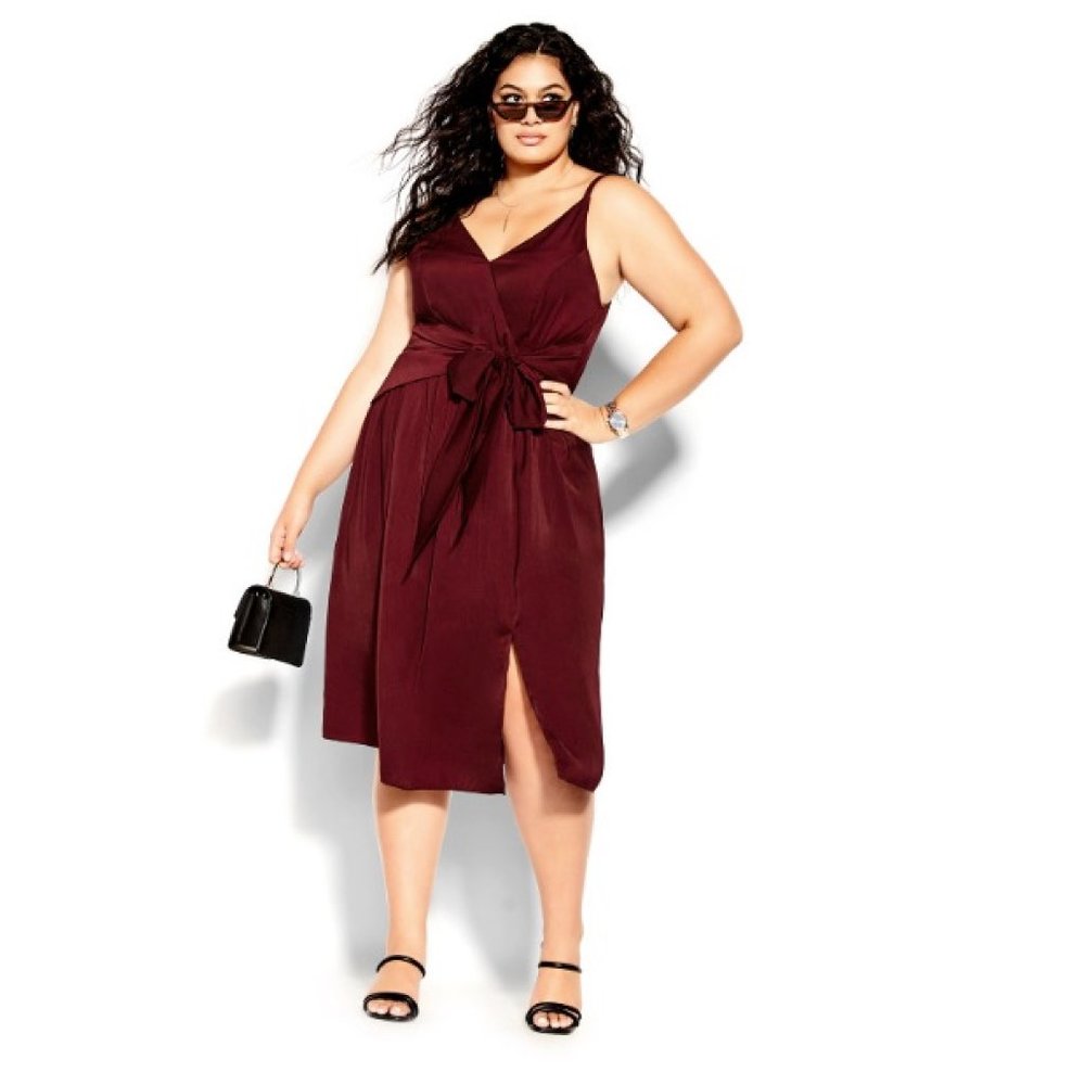 NWT City Chic Dress Dreaming Pomegranate XXL = 24 = 3x